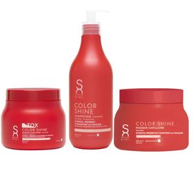 Sacha Care - Color Shine Set - Shampoo 500 ml - Haarkur 500 ml - B-Tox 500 ml