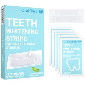 Oralflora Zahnaufhellung Bleaching – Whitening Strips, Zahnaufhellungsstreifen für weißere Zähne