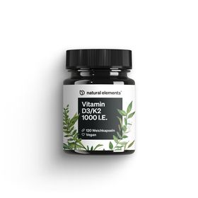 natural elements Vitamin D3/K2 1000 I.E. Kapseln