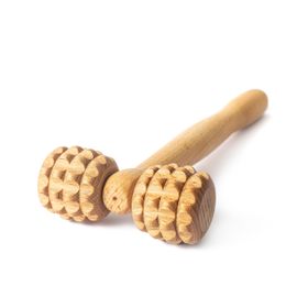 tuuli T-Form Massagegerät Massageroller Roller Maderotherapie Gesichtsmassager aus Holz