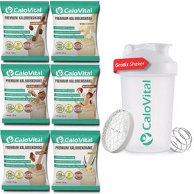 CaloVital Probierpaket + Shaker | 6er Pack Nuss & Creme