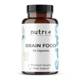 nutri+ Brainfood Kapseln - mit Kurkuma, Ginkgo und Ginseng