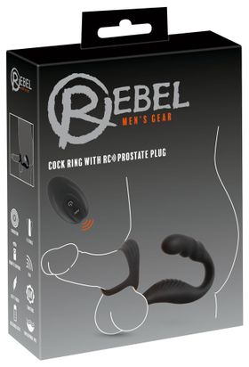 Rebel - Penis-/Hodenring mit Perineum- & Prostata-Vibrator