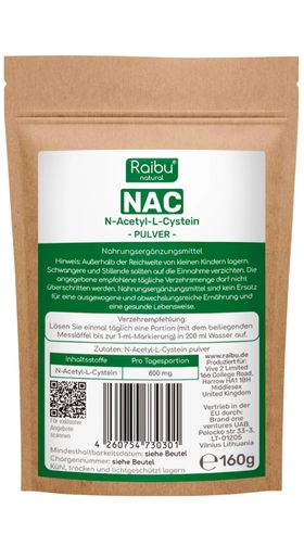 RAIBU NAC Pulver (N Acetyl Cystein)