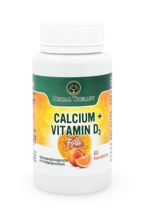 Herbal Therapy Kalzium (500 mg) + Vitamin D3 (200 IE) Forte Kautabletten