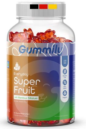 Gummily® Super Fruit Berren Komplex mit Bambussilika Gummibärchen
