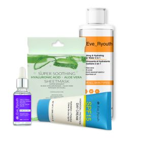 Dr. Eve_Ryouth Peptide Gamma Aktivserum 30 ml + Aloe Vera-Maske + SPF15 Tagescreme +Mizellenwasser