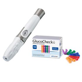 GlucoCheck Stechhilfe + 100 Universal-Lanzetten