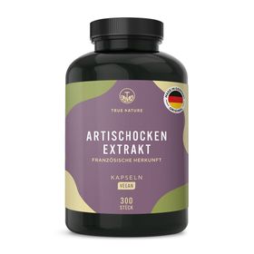 TRUE NATURE® Artischocken Extrakt Kapseln mit 2,5% Cynarin - Vegan & Made in Germany