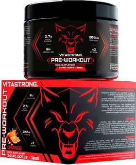 Vitastrong Preworkout – Orange – 300 G, Sofortige Energie