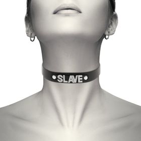 Coquette chic desire choker vegan leather - slave