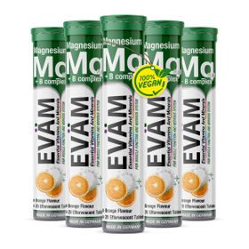 EVÄM Magnesium + B Complex Brausetabletten - 5 Set