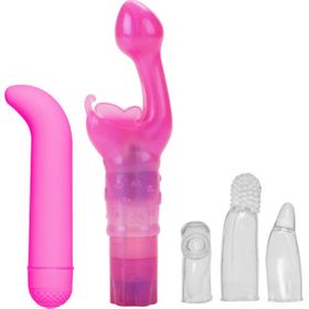 Toy-Kit "G-Spot" | inkl. Massagegerät, 3 Massagehülsen, Schmetterlingskuss | California Exotics
