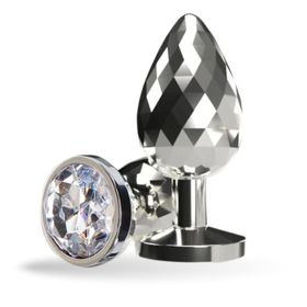 Analplug aus Metall mit Zierstein M - Lovelyness