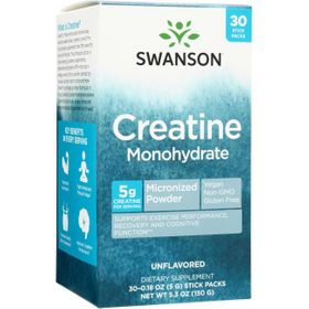 Swanson Kreatinmonohydrat, 30 Stickpacks – ohne Geschmack