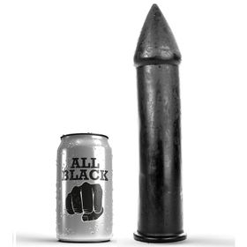 All Black XXL Dildo mit Spitze