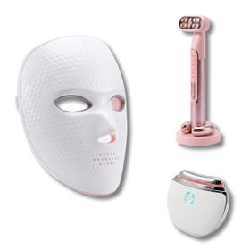 Komplettes Anti-Aging-Institut-Set – LED-Gesichtsmaske + RF-EMS-Gerät + Gua-Sha-Massager