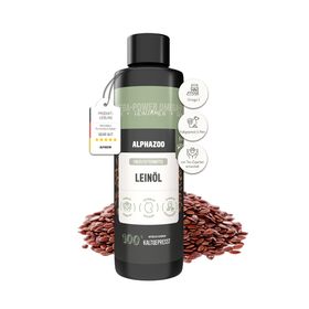 ALPHAZOO Premium Leinöl für Hunde und Katzen