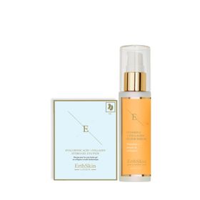 ErthSkin London Vitamin C + Kollagen-Elixier-Serum + Hyaluronsäure + Augenpads