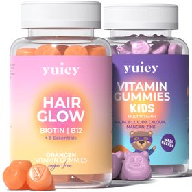 yuicy® Hair Glow & Kids Multivitamin - Hochdosierte Vitamin Fruchtgummies