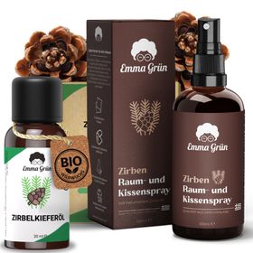 Emma Grün® Alpine Frische Spar-Set mit Wildwuchs Zirbenöl & Zirbelkiefer Kissenspray