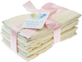 Blümchen Stoffwindeln Prefold Bio-BW 6er-Set XS