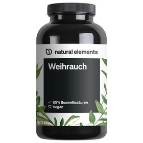 natural elements Weihrauch Kapseln – 1176mg Extrakt aus Indien – 85% Boswelliasäuren – 180 Kapseln