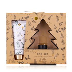 Accentra Badeset Winter Spa mit Duschgel & Kerzenständer