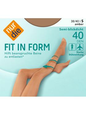 NUR DIE Feinstrumpfhose Fit in Form Große Größen 40 DEN - amber - 48-52