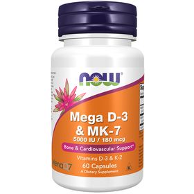 Now Foods Mega D-3 &amp; MK-7 60 Kapseln