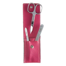 DREITURM Solingen  3-teiliges Maniküre-Etui – Made in Solingen - dunkel pink