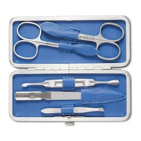 DREITURM Solingen  5-teiliges Maniküre-Etui – Made in Solingen - Modell Kobalt
