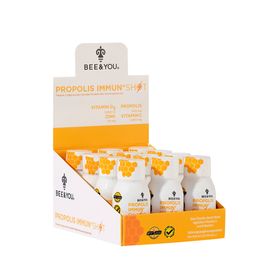 BEE&YOU Immun Shot mit Propolis , Vitamin D3, Vitamin C , Zink zur Unterstützung des Immunsystems