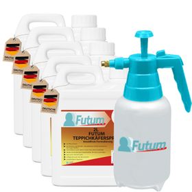 FUTUM 5x2L Teppichkäferspray + 2L Sprüher