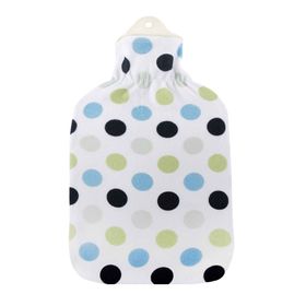 Sänger Wärmflasche Velourbezug Tupfen