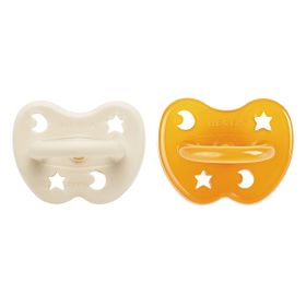 Hevea Schnuller anatomisch ab 3 Monate 2er-Pack Milky White + Natural