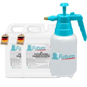 FUTUM 2x2L Silberfisch- / Asselspray + 2L Sprüher