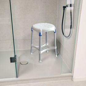 Russka laguna Duschhocker rund mit Ablage