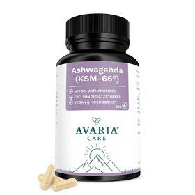 AVARIA CARE® Ashwagandha KSM-66® – hochdosiert – 5% Withanolide – vegan