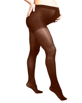 MYSANITY Schwangerschaftsstrumpfhose, 40 Den abgestufte Kompression, Schwarz