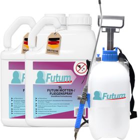 FUTUM 2x5L Motten- / Fliegenspray + 5L Sprüher