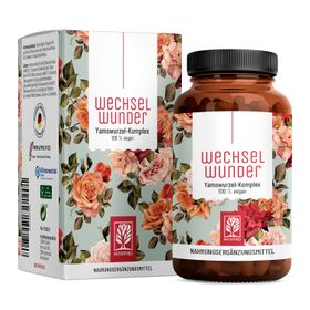 WECHSELWUNDER Small: Wechseljahre Komplex Yamswurzel + Rotklee - Probiergröße 60 Kapseln NATURTREU®