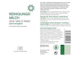 Classic Ayurveda - Reinigungsmilch