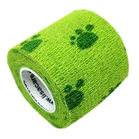LisaCare selbstklebender Verband - Tatze Hellgrün - 5cm x 4,5cm