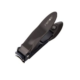 REMOS Nagelknipser aus rostfreiem Edelstahl mit Auffangbehälter in schwarz matt