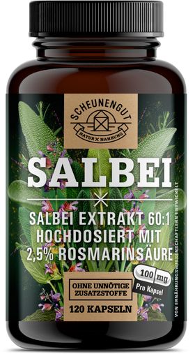 Scheunengut® Salbei Extrakt 60:1 | Hochdosiert mit mindestens 2,5% Rosmarinsäure