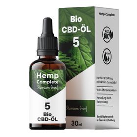 Bio CBD Öl 5 - Vollspektrum CBD-Tropfen mit 1.500 mg CBD - Hemp-Complete®