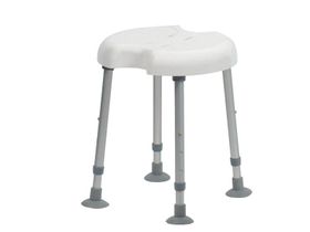 Drive Medical Duschhocker Delphi  2 Plus mit zwei Hygiene Ausparung weiß