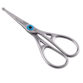 REMOS Nasenhaarschere mit runder Spitze & mikrogezahnter Schneide  aus rostfreiem Edelstahl - 11 cm