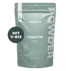 nutri+ Creatin Monohydrat Pulver + B12 - 500 g Kreatin